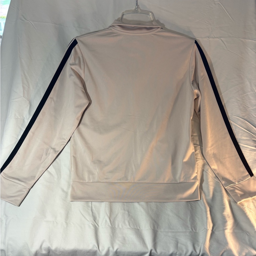 🆕 Adidas Youth Tricit Jacket, Beige with Dark Stripes, L 14/16 - NWT - Picture 3 of 4